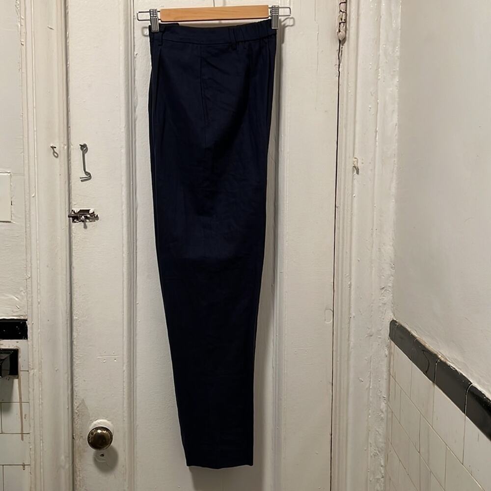 Open Edit Navy Blue Linen Blend Pants NWOT Size XS - Picture 3 of 16